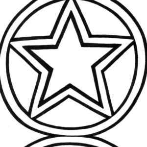 round star coloring page