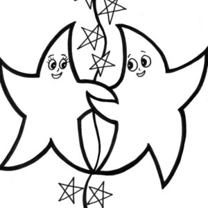 star people coloring page