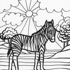 zebra coloring page