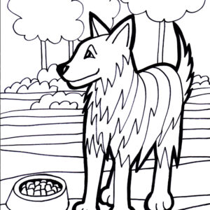 Dog Coloring 1 Coloring Page