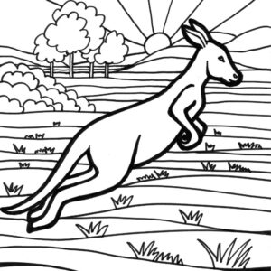 Kangaroo Coloring Pages