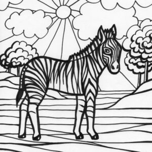 Zebra Coloring Pages