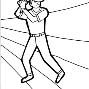 Man Holding Baseball Bat Coloring Page