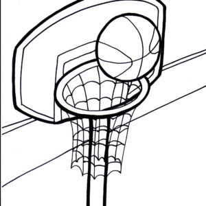 Backboard Basketball Coloring Page