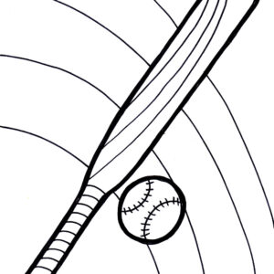Baseball Bat Coloring Page