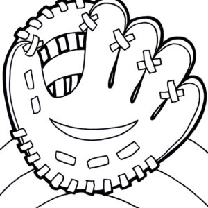 Baseball Glove Coloring Page