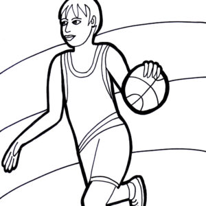 Basketball Bounce Coloring Page
