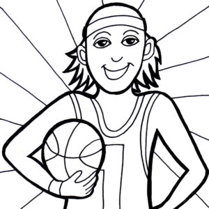 Basketball Player Coloring Page