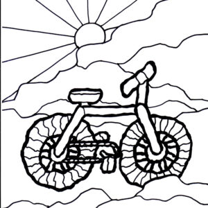 Bicycles 2 Coloring Page