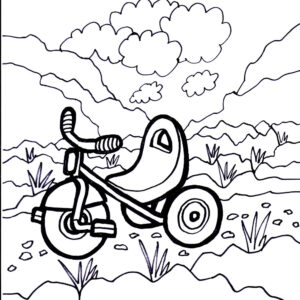 Bicycles 4 Coloring Page