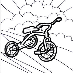Bicycles 5 Coloring Page