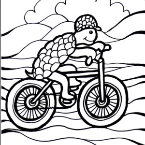 Bicycles 6 Coloring Page