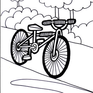 Bicycles 8 Coloring Page