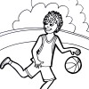 boy playing basketball