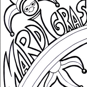 Mardi Gras 2 Coloring Page