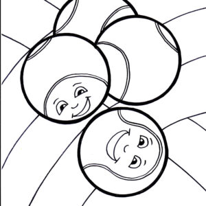 Tennis Balls Coloring Page