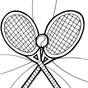 Tennis Racquets Coloring Page