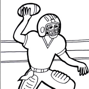 Football 3 Coloring Page